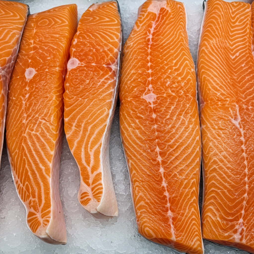 how-to-buy-best-fresh-salmon-belly-fish-market
