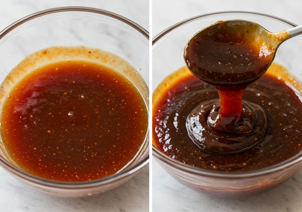 Hawaiian BBQ Sauce Transformation - Before and After Reduction