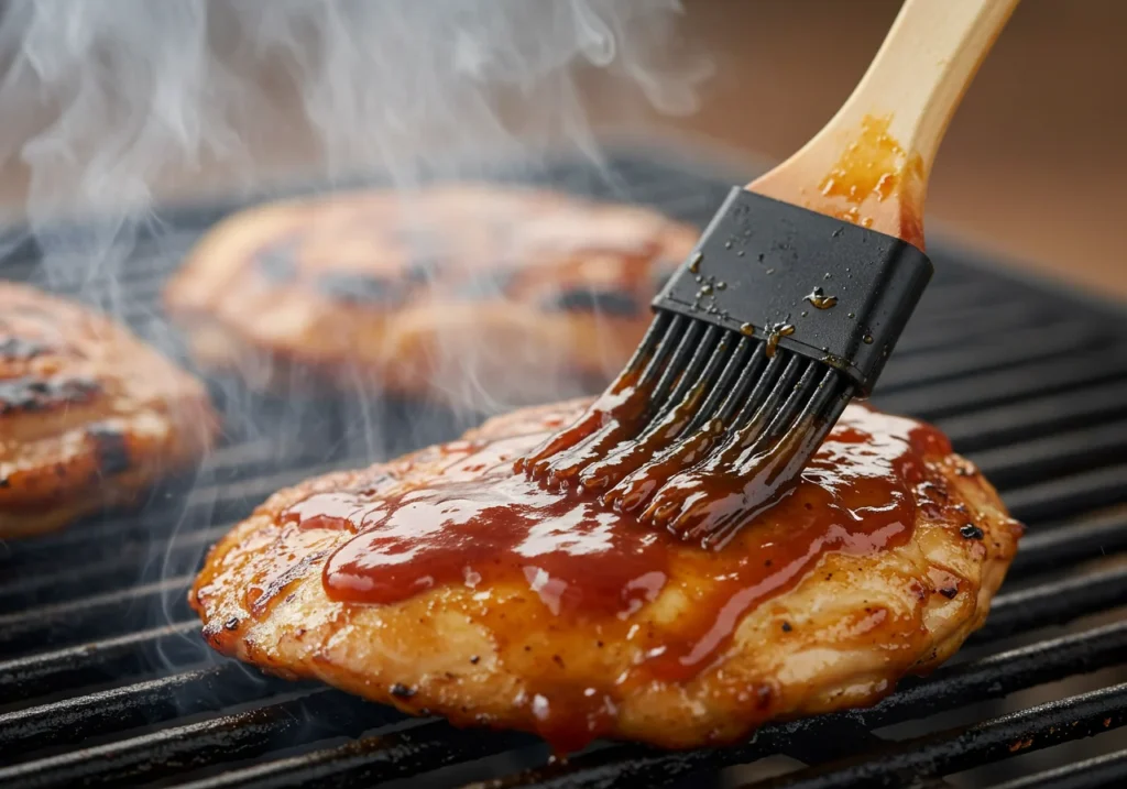 Basting Hawaiian BBQ Chicken - Grilling Technique