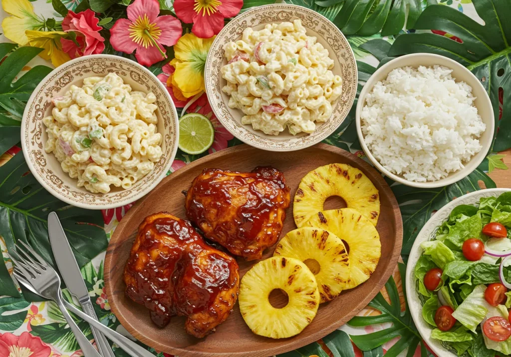 Hawaiian BBQ Chicken Meal - Complete Tropical Feast