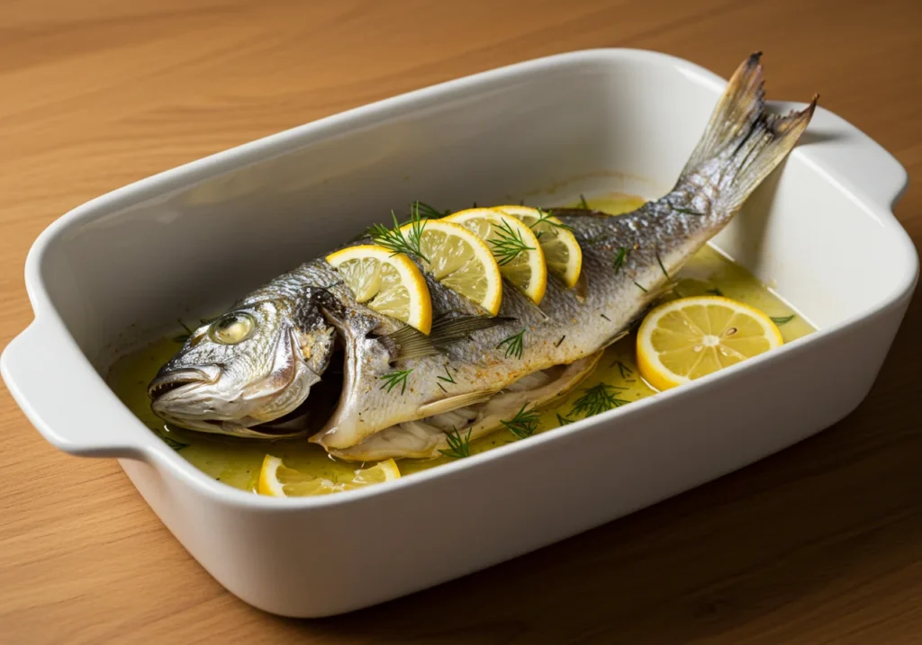 Baked Freshwater Sheepshead with Lemon Herbs