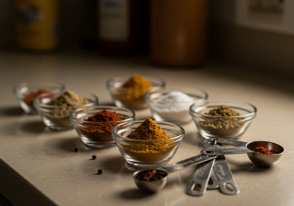 measuring-spices-chicken-wing-rub