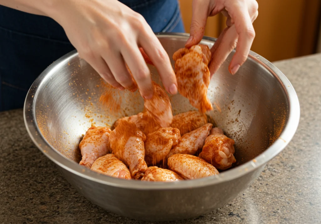 coating-chicken-wings-with-dry-rub
