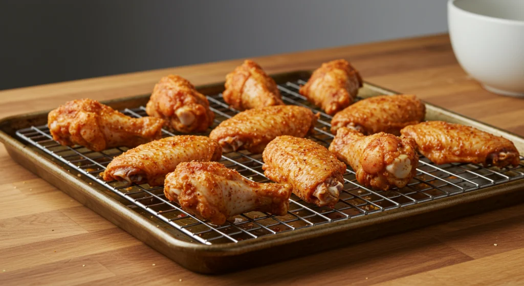 wire-rack-setup-crispy-chicken-wings