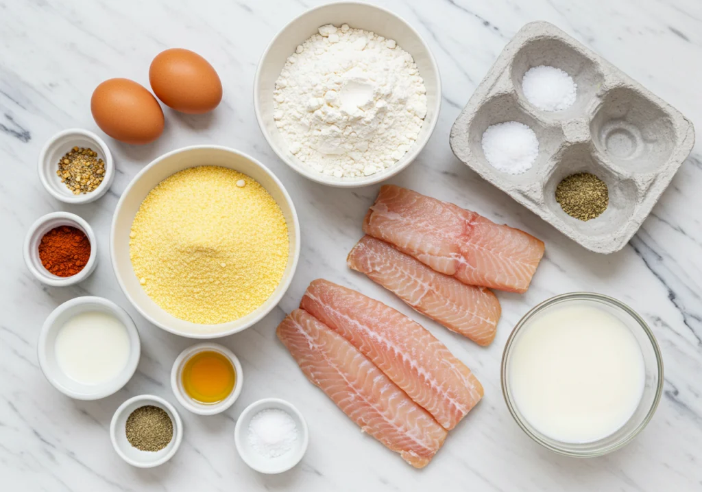 Fried Freshwater Sheepshead Ingredients