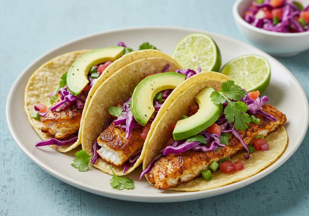 Blackened Freshwater Sheepshead Fish Tacos