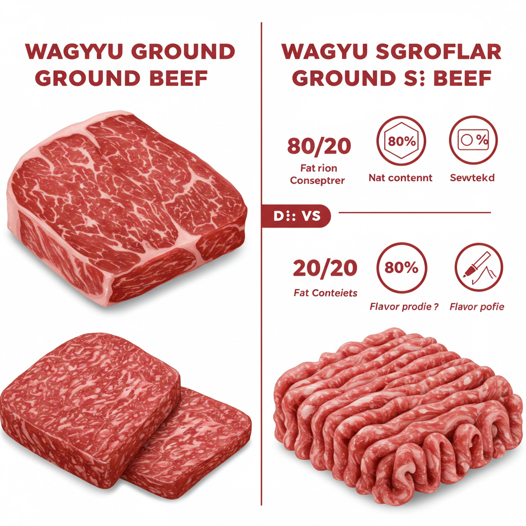 Wagyu vs Regular Beef Infographic
