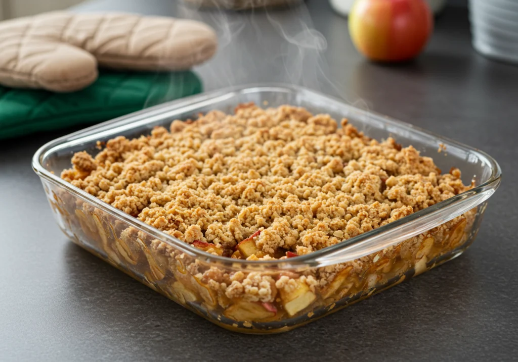 Vegan apple breakfast crumble gluten-free option